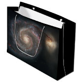 Grand Sac Cadeau Le Whirlpool Galaxy M51 & Companion dans l'espace (Devant Angle)