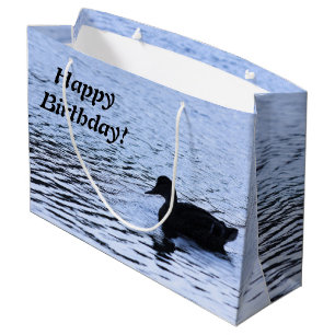 Grand Sac Cadeau L'eau solitaire de lac wildlife de canard ondule