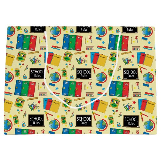 Grand Sac Cadeau L'école ordonne l'amusement de professeur (Devant)