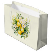Grand Sac Cadeau Lemon Bouquet with White Blossoms (Dos Angle)