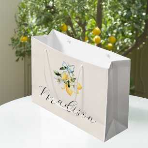 Grand Sac Cadeau Lemon Citron Mariage Italien Texte de cérémonie pe