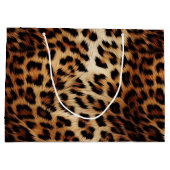 Grand Sac Cadeau Léopard à crème Brown chic (Dos)