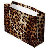 Grand Sac Cadeau Léopard à crème Brown chic (Dos Angle)