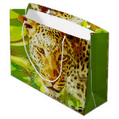 Grand Sac Cadeau Leopard africain (Dos Angle)