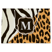 Grand Sac Cadeau Léopard et zèbre (Devant)