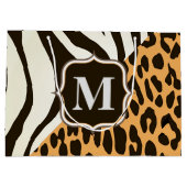 Grand Sac Cadeau Léopard et zèbre (Dos)