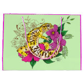 Grand Sac Cadeau Léopard jaune Gecko Vert (Dos)