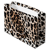 Grand Sac Cadeau Léopard noir crème (Dos Angle)