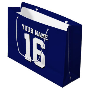 Grand Sac Cadeau L'équipe de Jersey de sports Blue Navy