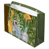 Grand Sac Cadeau Les animaux de la jungle mûre (Dos Angle)