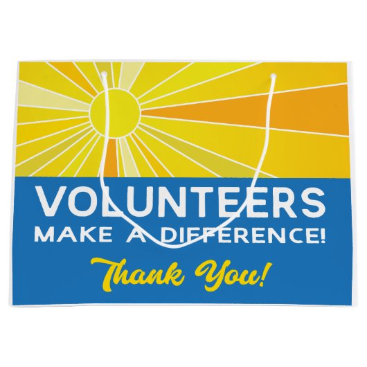 Grand Sac Cadeau Les bénévoles font une différence appréciée (Devant)