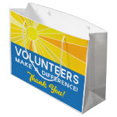 Grand Sac Cadeau Les bénévoles font une différence appréciée (Dos Angle)
