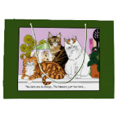 Grand Sac Cadeau Les chats sont aux commandes (Dos)