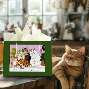 Grand Sac Cadeau Les chats sont en charge