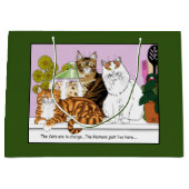 Grand Sac Cadeau Les chats sont en charge (Devant)