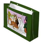 Grand Sac Cadeau Les chats sont en charge (Devant Angle)