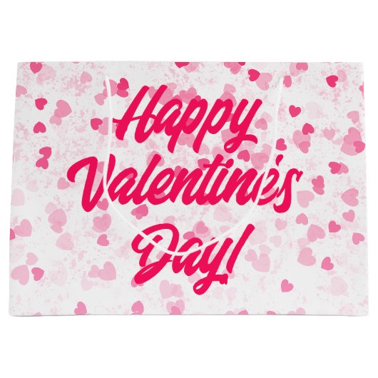 Grand Sac Cadeau Les Coeurs et l'Amour de Valentine (Devant)