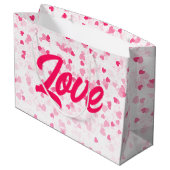 Grand Sac Cadeau Les Coeurs et l'Amour de Valentine (Dos Angle)