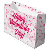 Grand Sac Cadeau Les Coeurs et l'Amour de Valentine (Devant Angle)