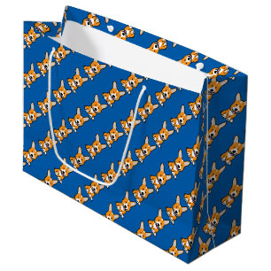Grand Sac Cadeau Les Corgis de corgi poursuivent le Pembroke