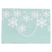 Grand Sac Cadeau Les flocons d'hiver laissent neiger (Dos)