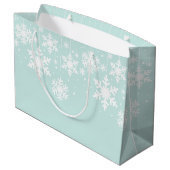 Grand Sac Cadeau Les flocons d'hiver laissent neiger (Dos Angle)