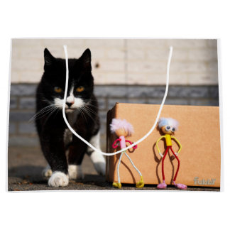 Grand Sac Cadeau Les Fubby se cachent du chat Ping.