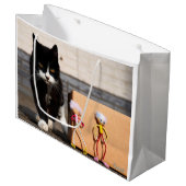 Grand Sac Cadeau Les Fubby se cachent du chat Ping. (Devant Angle)