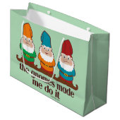 Grand Sac Cadeau Les gnomes m'ont incité à le faire (Devant Angle)