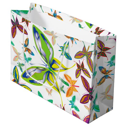 Grand Sac Cadeau Les grands papillons rêvés (Devant Angle)