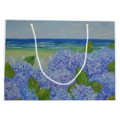 Grand Sac Cadeau Les Hydrangées Au Bord De La Mer (Dos)