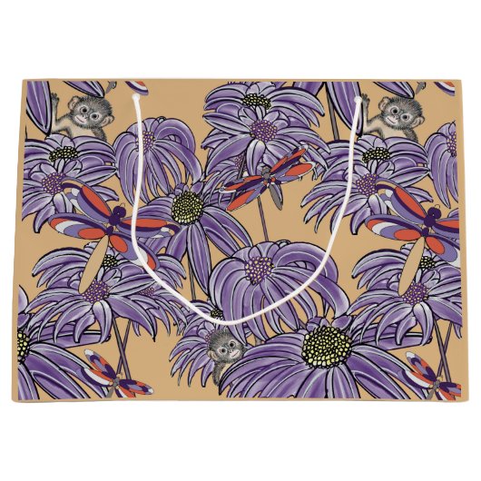 Grand Sac Cadeau Les libellules sont belles aussi ! (Devant)