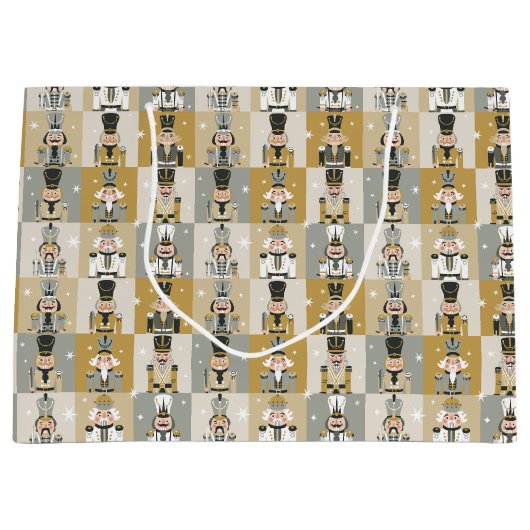 Grand Sac Cadeau Les noix de Noël festives (Devant)