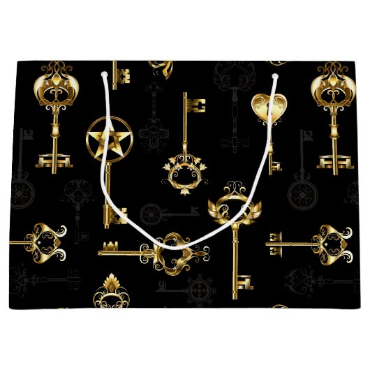 Grand Sac Cadeau Les Patters de Seamless avec Golden Keys (Devant)