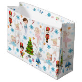 Grand Sac Cadeau Les personnages Casse-Noisette Clara Noël d'hiver (Devant Angle)