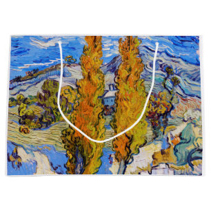 Grand Sac Cadeau Les peupliers de Saint-Rémy, Van Gogh