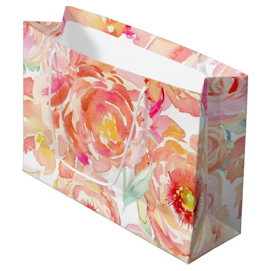 Grand Sac Cadeau Les pivoines (Devant Angle)
