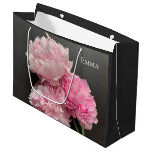 Grand Sac Cadeau Les pivoines dans les tons roses