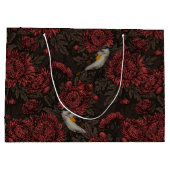 Grand Sac Cadeau Les Reddébutants dans les chrysanthèmes en brun et (Dos)