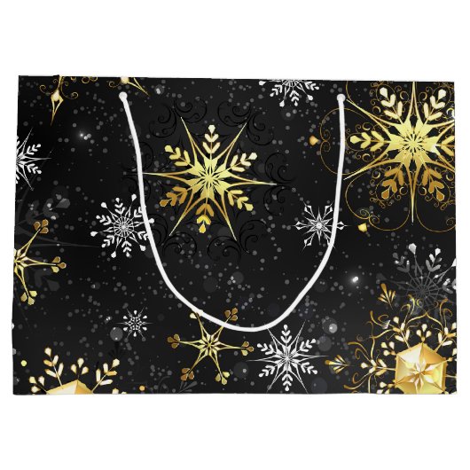 Grand Sac Cadeau Les Snowflakes de Xmas (Dos)