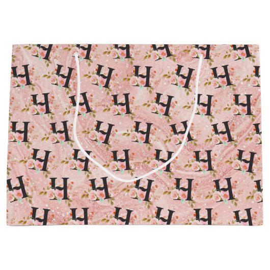 Grand Sac Cadeau Lettre H (Devant)