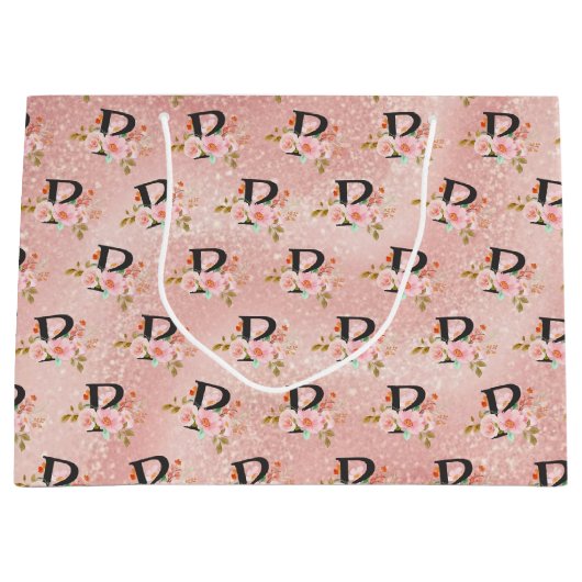 Grand Sac Cadeau Lettre P (Devant)