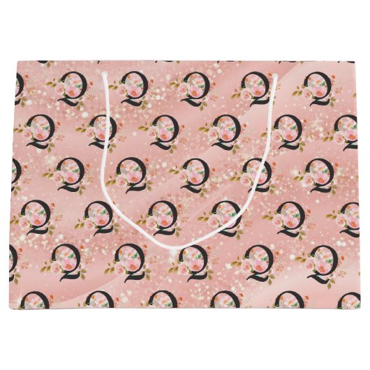 Grand Sac Cadeau Lettre Q (Devant)