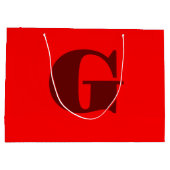 Grand Sac Cadeau LETTRE ROUTE FROIDE MODÈLE MONogramme | Rouge (Dos)