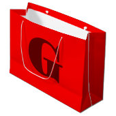 Grand Sac Cadeau LETTRE ROUTE FROIDE MODÈLE MONogramme | Rouge (Devant Angle)