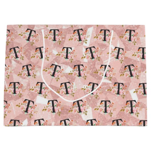 Grand Sac Cadeau Lettre T (Devant)