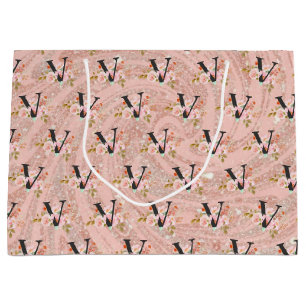 Grand Sac Cadeau Lettre V