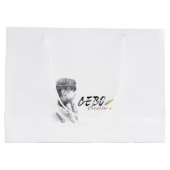 Grand Sac Cadeau Lézard sur une branche (Dos)