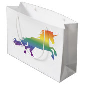 Grand Sac Cadeau Lgbt de licorne d'arc-en-ciel (Dos Angle)