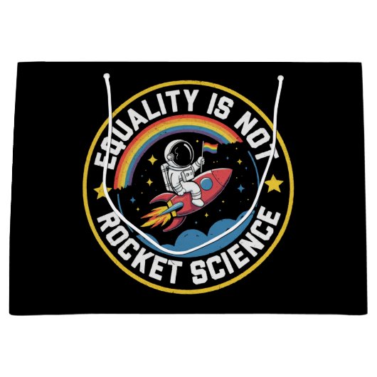 Grand Sac Cadeau Lgbt Equality Pas Rocket Science Pride Ally (Devant)